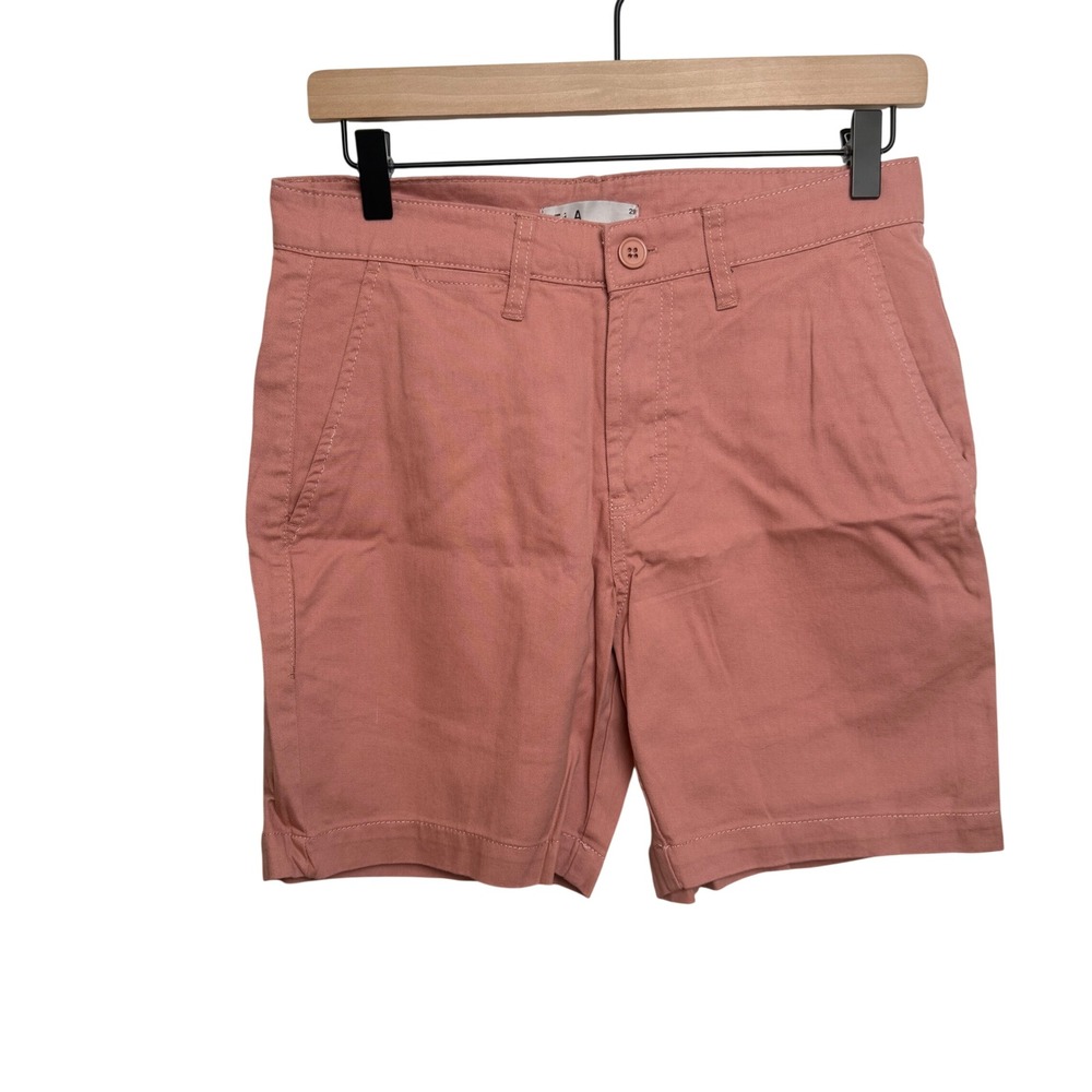 Five Four Mens Pink Shorts 29 Rose Salmon High Waist Casual Pastel Tropical